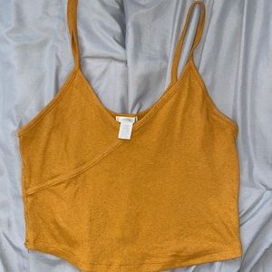 Tillys XL mustard cropped tank top